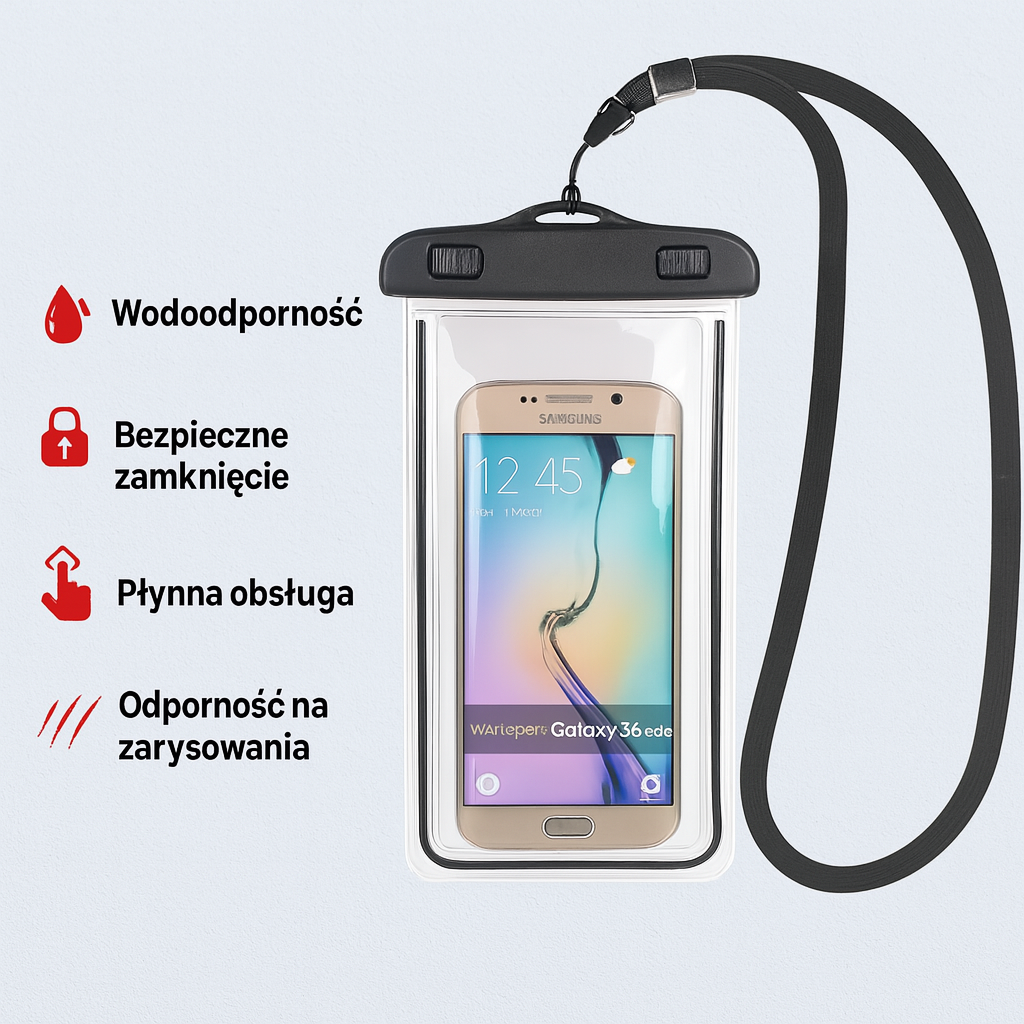 Wodoodporne Etui na Telefon – Pływa, Świeci, Dotyk działa!