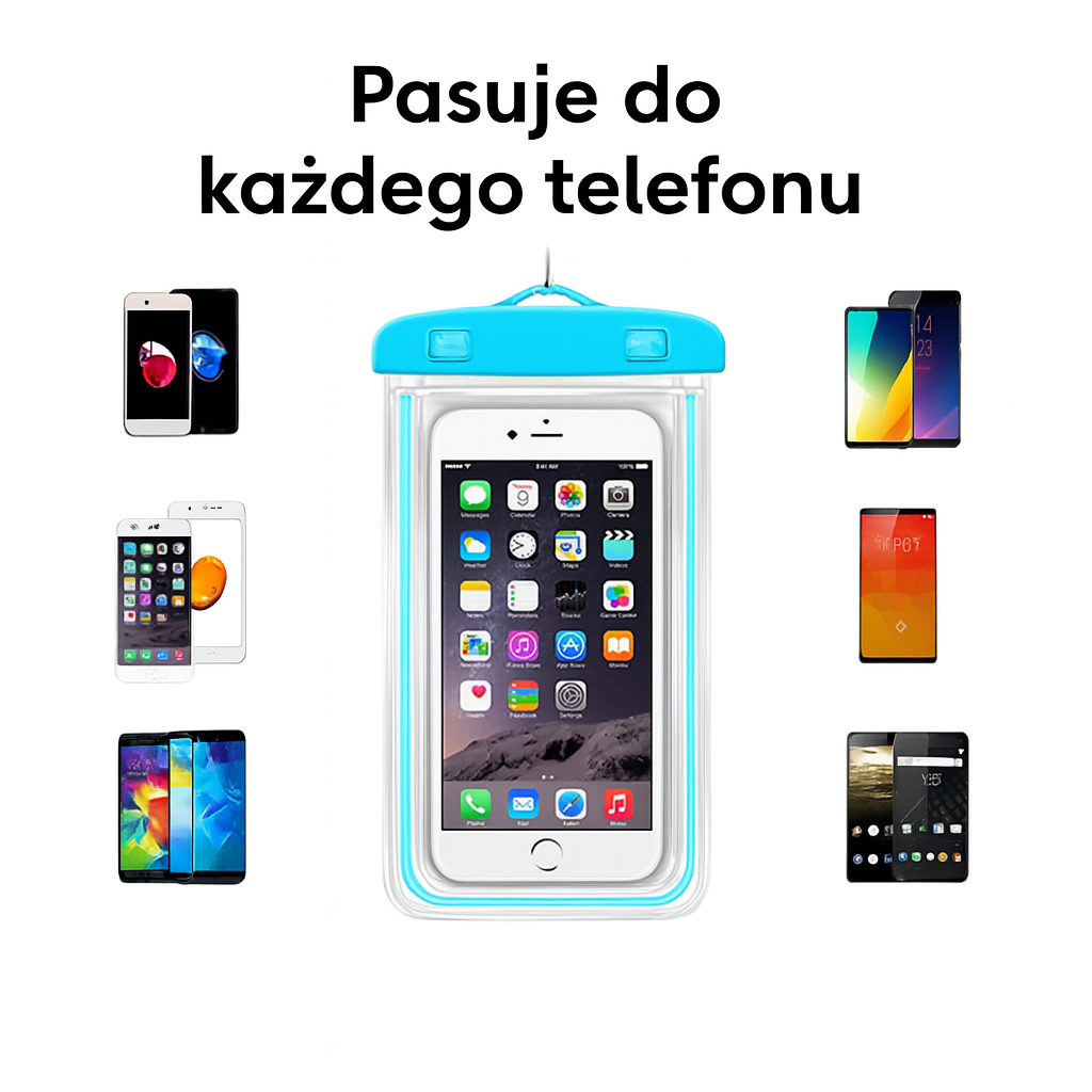 Wodoodporne Etui na Telefon – Pływa, Świeci, Dotyk działa!